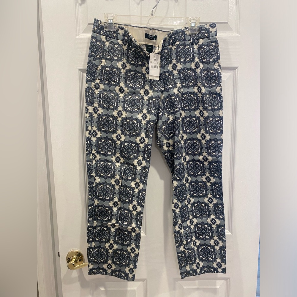 J. Crew Paisley Pattern City Fit SZ 6 NWT